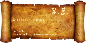 Wellesz Emma névjegykártya