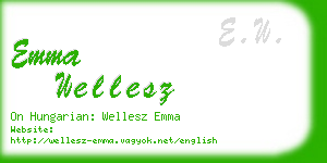 emma wellesz business card